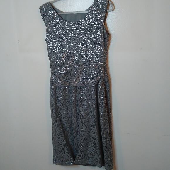 Nine West Gray Sequin Sheath Mini Dress - Picture 6 of 10